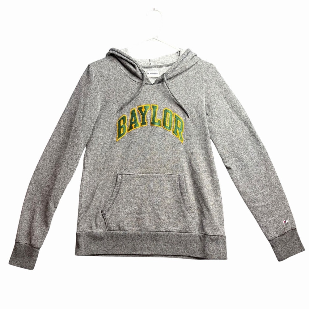 Champion Baylor Bears Hoodie Sweatshirt Women's Size M Grey Heather BU Texas